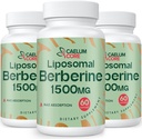 Liposomal Berberine HCL - Berberine 1500mg Activates AMPK & GLP-1, High Bioavailability Berberines Supplement for Women and Men (3 Pack)