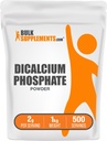 BulkSupplements.com Poudre de phosphate de dicalcium - Supplément de calcium, Supplément de DCP - Sans aromatisants et sans gluten, 2g par portion, 1kg (2,2 lbs) (paquet de 1)