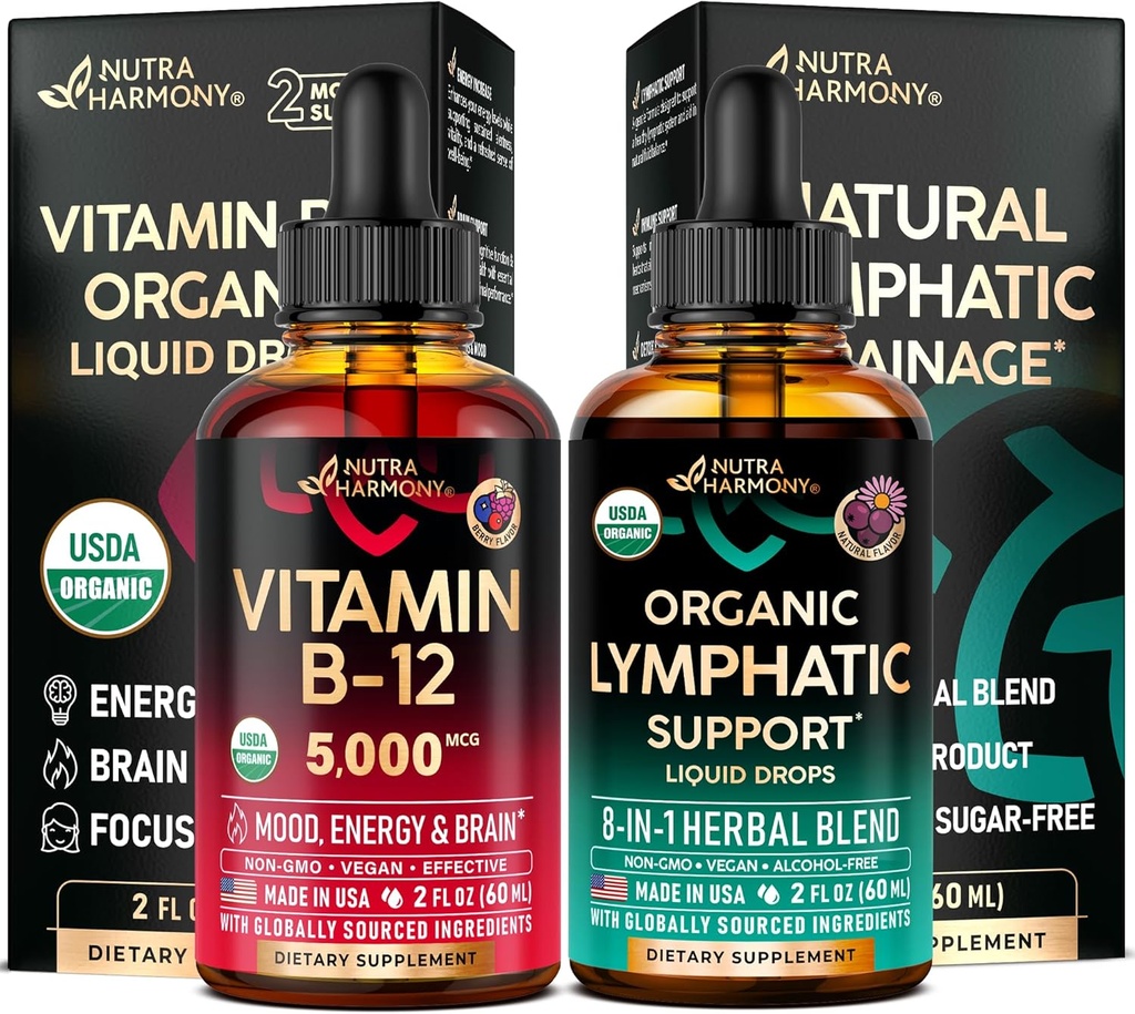 NUTRAHARMONY Énergie, Focus, Mood, Brain Health & Immune Support, Cleanse & Detox