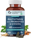 Comprimés multivitamines de montée générique pour les hommes et les femmes avec supplément probiotique - 180 comprimés veg