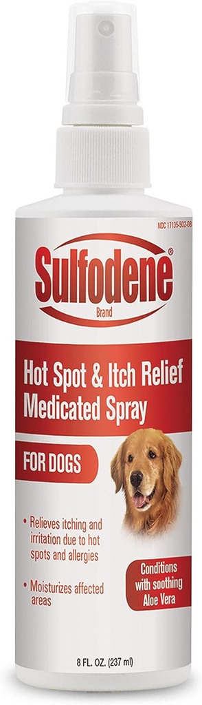 Sulfodène Spray médicamenté (8 oz) Spot chaud et soulagement de la démangeaison Et aide à prévenir l'infection médicamentée