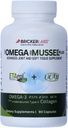 Bricker Labs Omega Cyclo - Mussel Plus UC-II, Premium NZ Green Lipped Mussel Plus UC-II Collagène de type II non dénaturé, le complément articulaire ultime pour la santé et le confort des articulations, 90 capsules