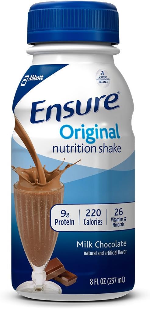 S'assurer que la nutrition originale agite avec 9 grammes de protéines, substitut de repas, chocolat au lait, 8 fl oz (paquet de 16)