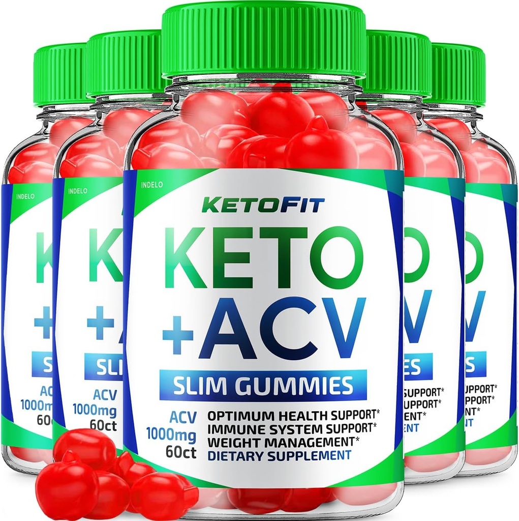 (5 Pack) Ketofit ACV Gummies Advanced 1000mg, KetoFit Keto + ACV Weight Management Gummies Apple Cider Vinegar Keto Fit Dietary Supplement Ketofit Gummies Reviews Vitamin B12 B6 (300 Gummies)