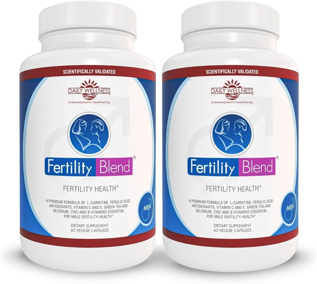 Bien-être quotidien pour les hommes - Suppléments de fertilité pour les hommes, pilules de mélange de vitamine - Comte masculin Préconception pour lui - Suppléments de fertilité pour les hommes - 60 Capsules, 2 Pack