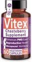 Supplément de fraise de rose intime Vitex pour les femmes, 1000 mg - Berry d'arbre chaste pour l'équilibre hormonal, la fertilité et le soutien des SPM, Régler les cycles - 60 capsules