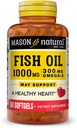Vitamines Mason Huile de poisson 1000 Mg Oméga-3 Softgels, 60 Compte