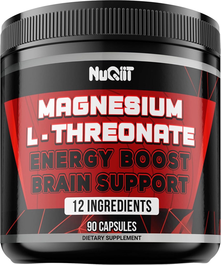 Magnesium L-Threonate with Irish Sea Moss, L-Theanine, and More - 90 Capsules - Impressive Benefits for Support Mood, Brain Health, Energy Production, Ability to Remember, Focus