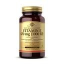 Solgar Vitamine E 670 mg (1000 UI) - 100 softgels végétaliens - Antioxydant naturel - Non-OGM, sans gluten - 100 portions