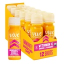 Vive Vitamine biologique C + Immune Support Shot, Turcuma pressé à froid, Ginger & Acerola Cherry, Sans gluten, Vegan, Immunity Boost Vitamine C, 2 Fl Oz (paquet de 12)