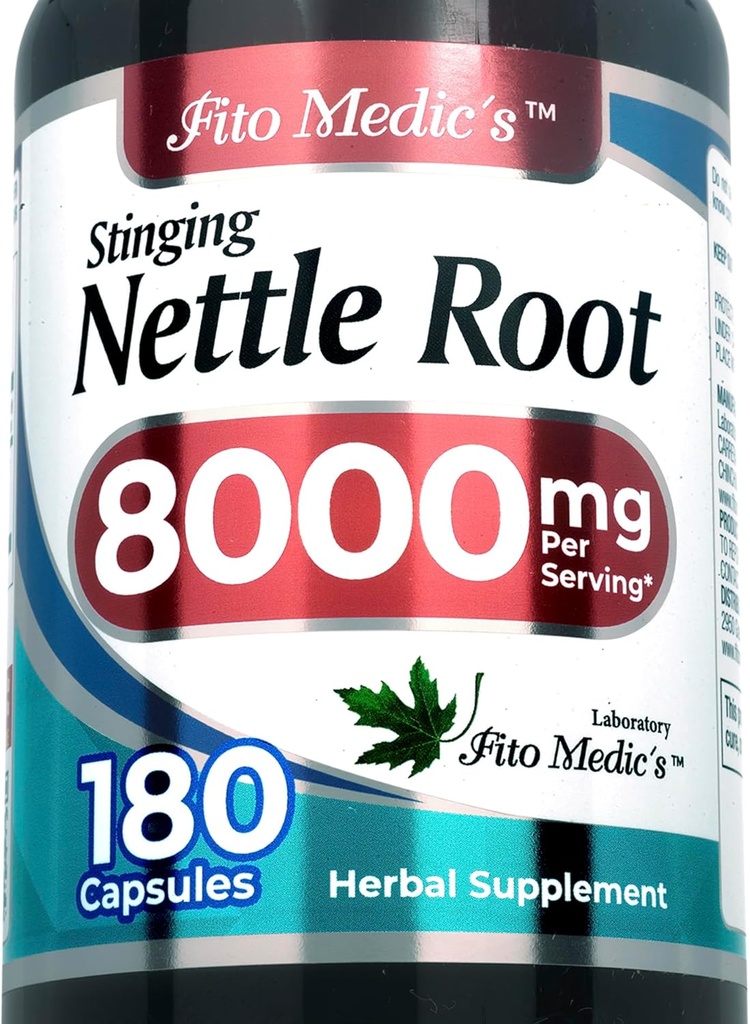 FITO MEDIC'S Lab - Stinging Nettle Root, 180 Capsules - stinging Nettle -Pure Extract, ortiga.