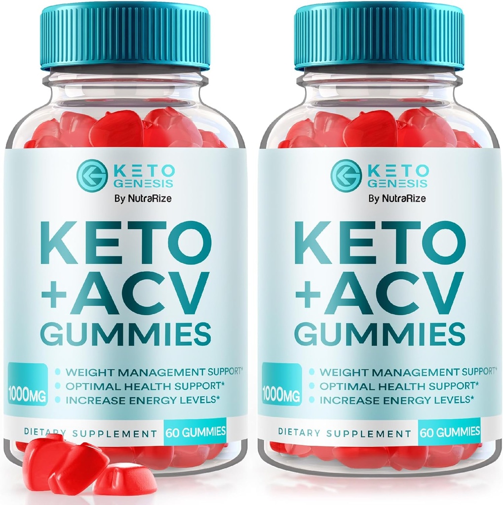 (2 Pack) Keto Genesis Keto ACV Gummies Avancé Perte de poids - Keto Genesis Gummies, Keto Genesis Keto ACV Gummies, Keto + ACV Gummy, Supplément de force maximale, KetoGenesis Commentaires (120 Gummies)