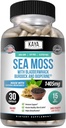 Kaya Naturals Sea Moss - Supplément mobilité pour les hommes et les femmes - avec Burdock Root, Irish Moss, Bladderwrack et BioPerine - pour la santé de la mobilité et l'Immune Boost, 30 comtes