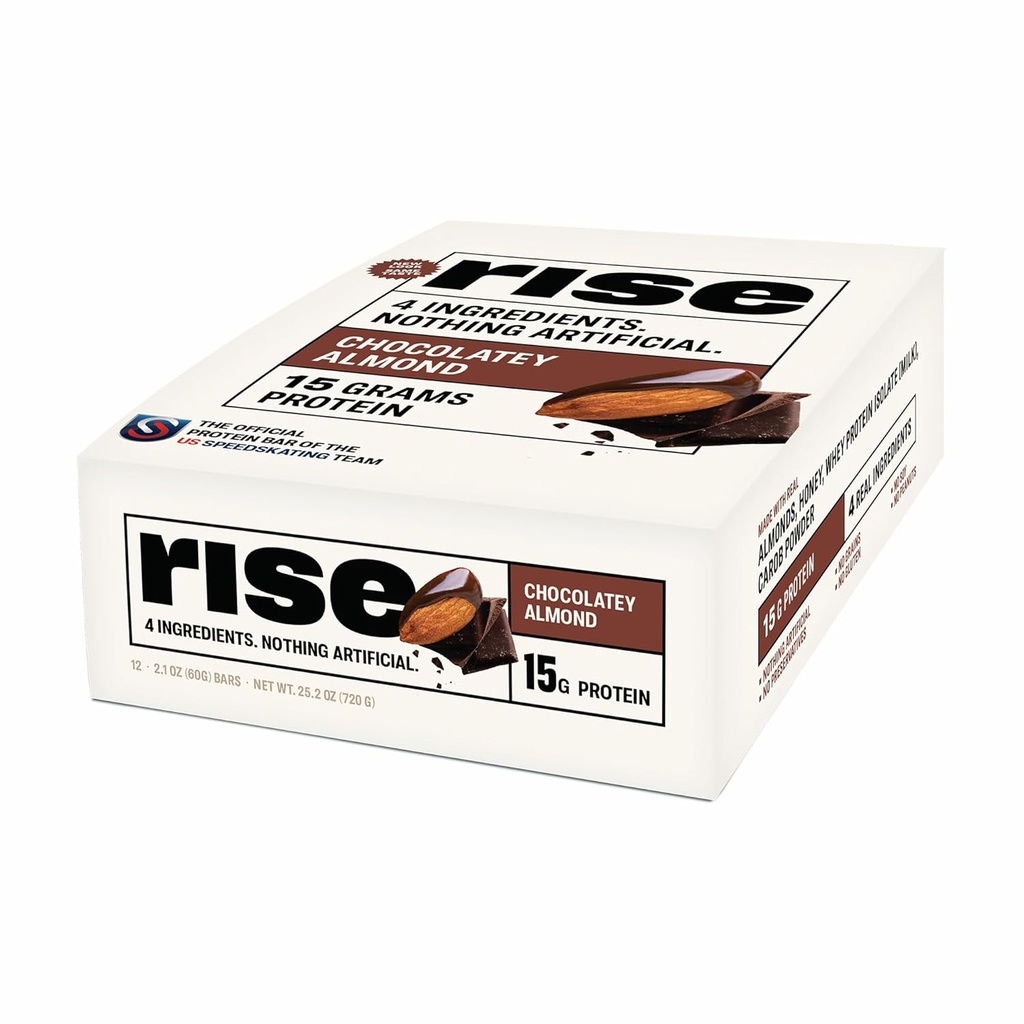 Barres protéinées Rise Whey - Amande Chocolatée.