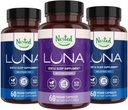Nested Naturals Luna Melatonin-Free (120 Capsules Vegan) et Luna Natural Sleep Aid avec Melatonin (60 Capsules Vegan) pour le sommeil profond