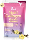 Poudre de Peptides Multi Collagène Carburant – 20g Collagène Hydrolysé I, II, III, V & X pour les cheveux, la peau, les ongles et le soutien articulaire – Meilleure absorption – Sans Keto et sans gluten, Vanila Français 8.67oz