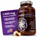 Omnibiotics Huile de Primrose biologique pour femmes – Résistance clinique 1500mg par gélule, 10% GLA, pressé à froid, non-OGM, Hormone Balance pour femmes – 120 Capsules Vegan Softgel