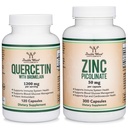 Double Wood Complements Quercetin et Zinc Bundle - Soutien du système immunitaire Santé (120 Count Quercetin et 300 Count Zinc)