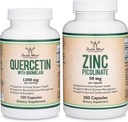 Double Wood Complements Quercetin et Zinc Bundle - Soutien du système immunitaire Santé (120 Count Quercetin et 300 Count Zinc)