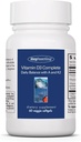 Allergy Research Group Vitamin D3 Complete - Vitamin D3 and K2 Supplement, Daily Balance, with Vitamin A, DeltaGold Tocotrienols, High Potency, Veggie Softgels - 60 Count