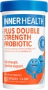 Inner Health Probiotics - Maintain Balance of Gut Flora to Improve Digestion, Immune System, Reduce Gastro Symptoms Like Diarrhea, Cramping & Pain - Once Daily - Double Strength - 60 Count