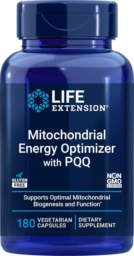Life Extension Mitochondrial Energy Optimizer with PQQ, 180 Vegetarian Capsules