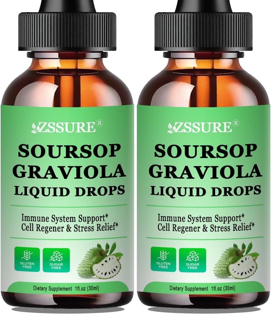 (2 packs) Sourop Graviola Feuille Liquid Drop.
