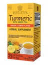 Hyleys Ginger Turmeric Tea Lemon Saveur - 25 sachets de thé (6 Pack - 150 sachets de thé Total) - Wellness Herbal Supplément Green Tea