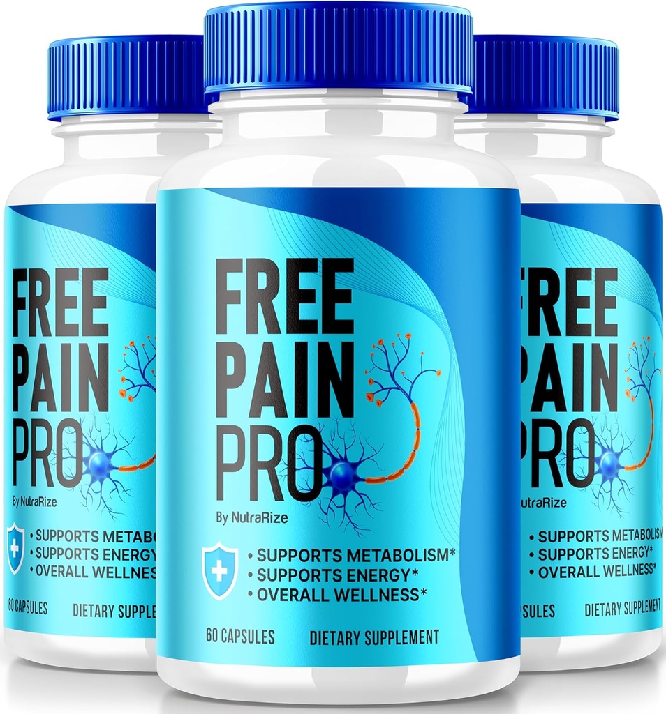 NutraRize (3 Pack) Free Pain Pro Capsules, Formule officielle de kéto pour un corps en bonne santé et adapté, Supplément tout naturel pour soutenir le bien-être général, Premium FreePainPro pilules examen (180 Capsules)