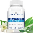 Leaky Gut Repair Natural Gut Health Supplement Glutamine Organic Slippery Elm NAG Marshmallow Root Aloe Vera MSM Quercetin Bromelain favorise l'ease digestive, Gut Wellness 1000mg 60 Caps