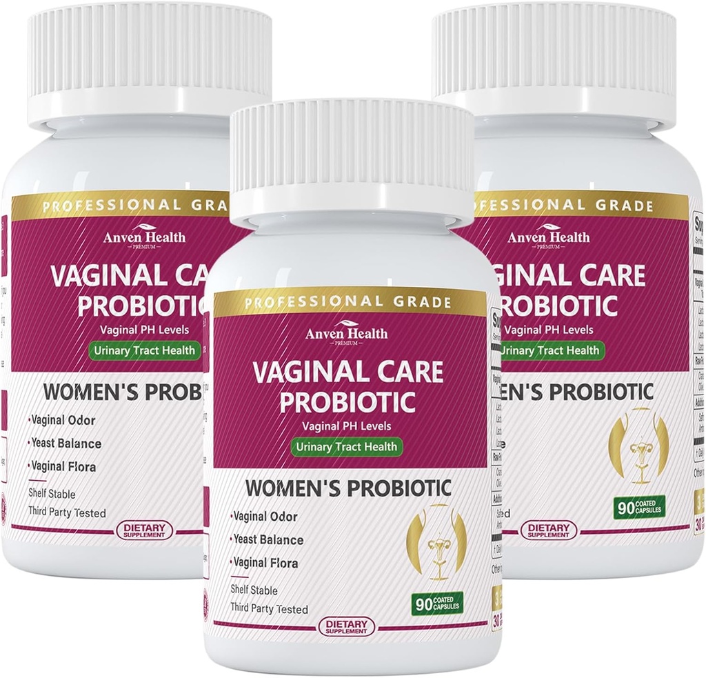 Probiotiques vaginaux pour les femmes pH Équilibre avec les prébiotiques - 60 milliards de femmes Probiotique pour la flore vaginale, l'odore, la levure et la santé digestive avec safran, canneberge, végétalien et non-OGM