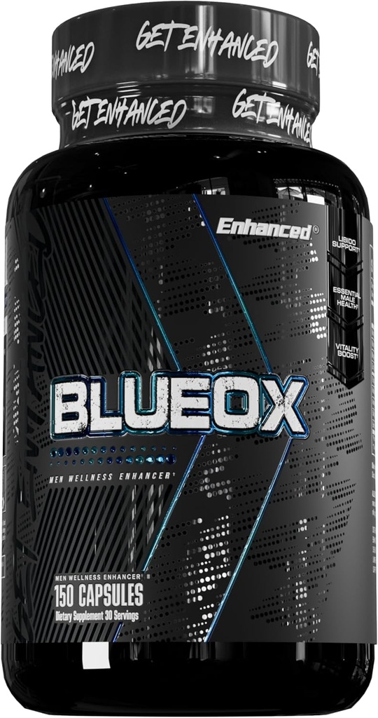 Laboratoires améliorés - Blue Ox Testostérone Booster- Supplément de testostérone naturel pour la force accrue et la testostérone pour les hommes (150 capsules)