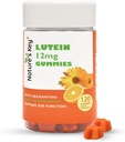 Gummies Lutéines clés de la nature 12mg avec Zeaxanthin et vitamine A pour les enfants et les adultes.
