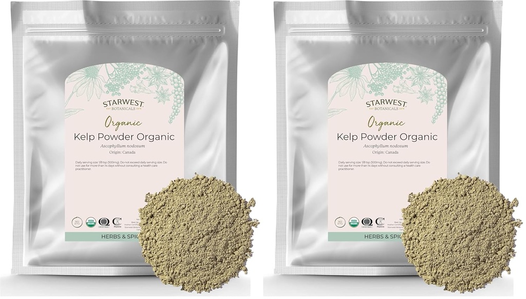 Starwest Botanicals poudre de Kelp biologique, 16 once (paquet de 2)