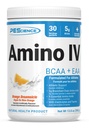 PEScience Amino IV BCAA & EAA poudre, acides aminés essentiels, Taurine, électrolytes pour l'hydratation et la récupération musculaire, sans sucre pour les hommes et les femmes, post entraînement - Dreamsicle orange - 30 portions