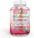 Sambucus noir Gommies d'anciennes baies avec propolis & Echinacea + Vitamine C Antioxydant Flavonoïdes système immunitaire Booster pour enfant et adulte végétalien amical. 100 Nombre