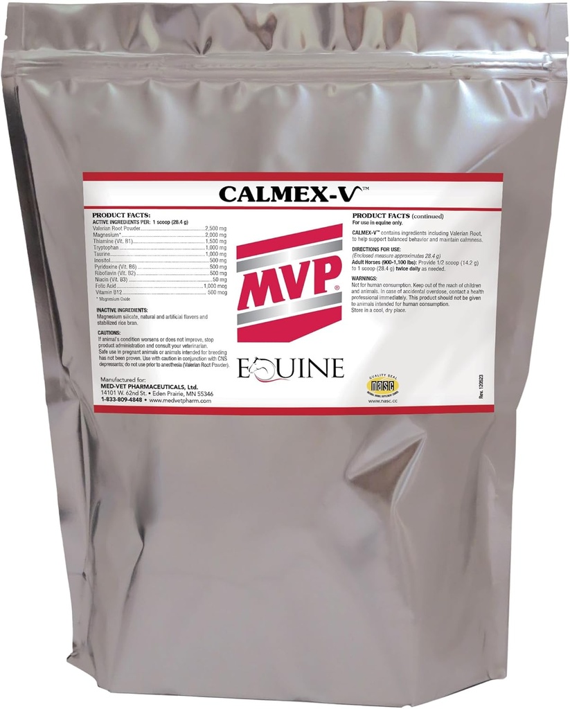 Calmex-V (5 lb) Support de calmant pour chevaux.