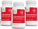 Terry naturellement Sucontral D - Supplément B-Complexe et Folate - Soutien au métabolisme des glucides - Supplément Vitamine et Minéraux avec Zinc et Chrome - 60 Capsules (Pack de 3)