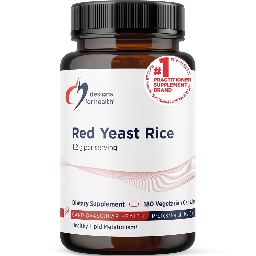 Conceptions pour la santé RYR Synergy - Supplément de riz de levure rouge - 1200mg Riz de levure rouge + CoQ10 pour soutenir la santé cardiovasculaire + maintien des niveaux de lipides dans la gamme normale (120 capsules)