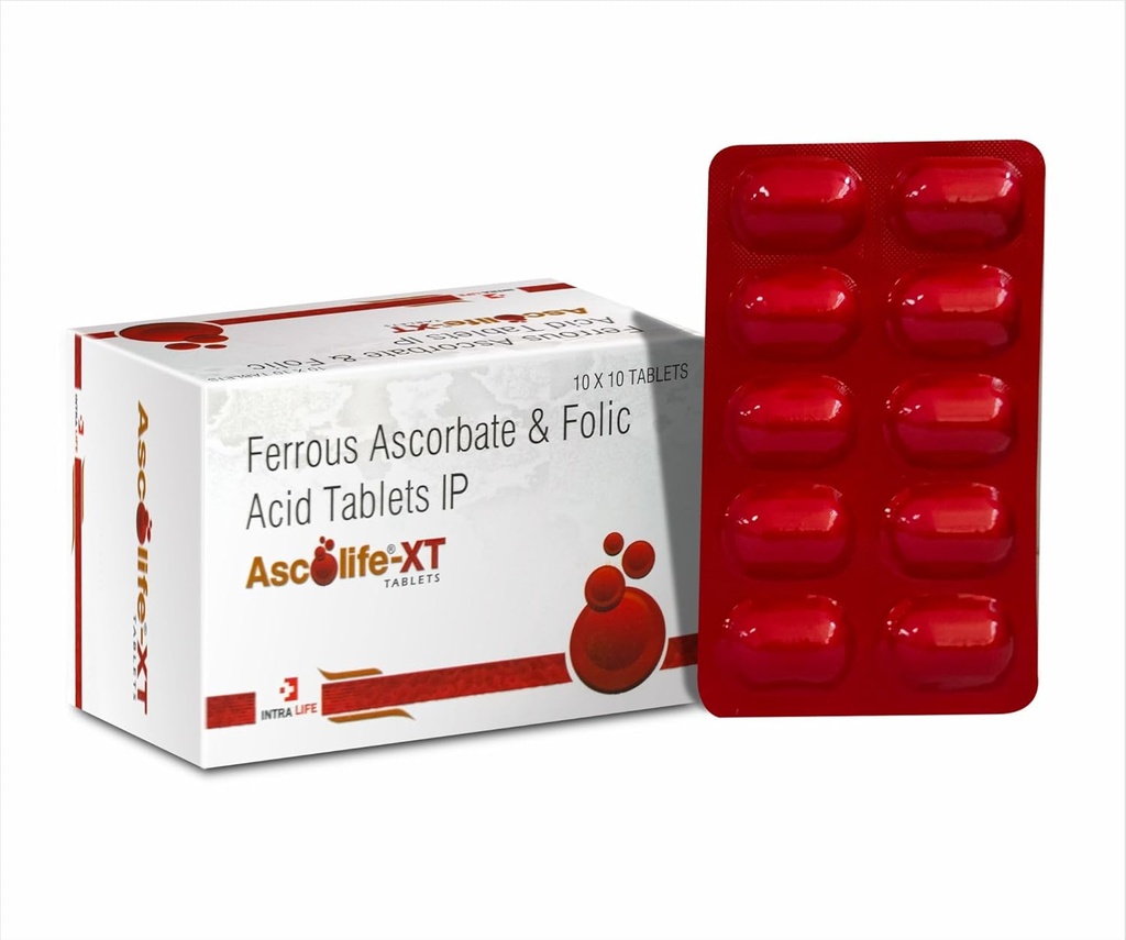 AFTER G XT | Ferrous Ascorbate 100mg + Folic Acid 1.5mg | Useful for Anaemia, Menorrhagia, Pregnancy & Lactation, Gener alized Weakness.
