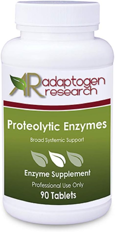 Enzymes protéolytiques Soutien systémique large , Mélange végétarien avec Serratia Peptidase & Bromelain pour la digestion, provenant de Papaya & Ananas , 90 Comprimés enrobés entériques , Recherche Adaptogène