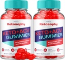 (2 Pack) Gummies KetoSophy Keto ACV - Perte de poids avancée KetoSophy Keto Plus Gummies vinaigre de cidre de pomme KetoSophy Gummies ACV Gestion du poids Suppléments alimentaires Avis Hommes Femmes (120 Gummies)