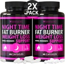 (2 Pack) Night Time Weight Loss Pills for Women - Advanced Weight Loss Supplement - Fat Burners for Women - Diet Pills That Work Fast - Belly Fat Burner - Appetite Suppressant - Made in USA