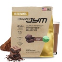 Pro JYM Mélange de poudre de protéines de chocolat naturel Brownie - Isolat de protéines de lactosérum, caséine et Isolat de protéines de lait, pour les hommes et les femmes Récupération Shakes