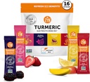ZYN Electrolyte Drink Mix Hydratation Packets, Electrolytes Poudre, Hydratation Packets avec Curcumine/Turcuma, Vitamine C et D, Zinc, Hydrate Electrolyte Poudre Packets pour le Bien-être, Variété Pack de 16
