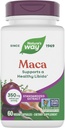 Nature's Way Maca Standardized Extract, soutient une Libido saine*, normalisée à 0,6% Glucosinolates, Projet non OGM vérifié, 60 Capsules Vegan (Packaging May Vary)
