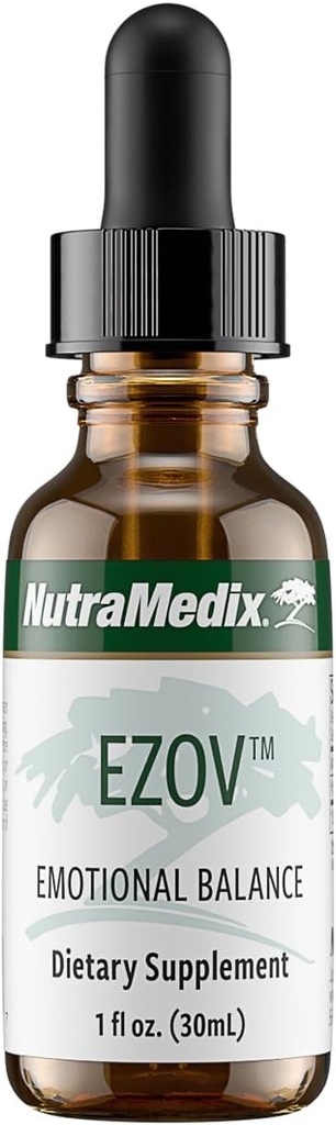 NutraMedix Ezov Hyssop Plant Drops - Supplément liquide pour la gestion du stress, la relaxation, le soutien antioxydant et la santé Gut - Extrait d'herbe liquide pour l'humeur et le soutien émotionnel (1oz / 30ml)