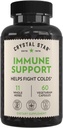 Supplément de support Immune Crystal Star (60 capsules) - Booster à base de plantes pour une défense multi-systèmes proactive - Echinacea, Goldenseal, Yarrow & Elecampane - Non-OGM