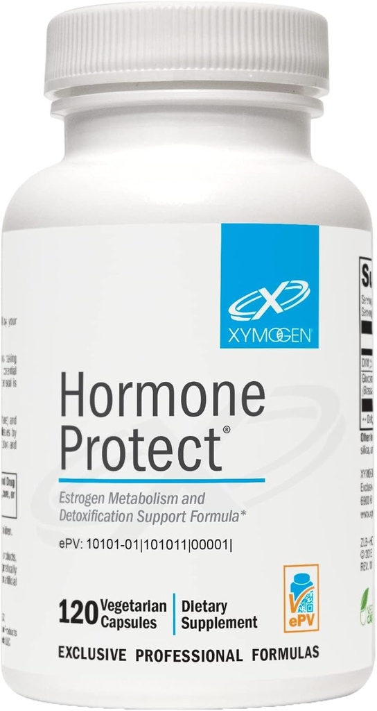 XYMOGEN Hormone Protect - Métabolisme œstrogène + Formule de support du détox œstrogène - DIM (Diindolylméthane) avec TrueBroc Glucoraphanine extraite de brocoli (120 capsules)