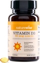 NatureWise Vitamine D3 2000iu (50 mcg) 90 jours d'approvisionnement pour le soutien immunitaire, la fonction musculaire saine et la santé des os - Non-OGM, sans gluten dans l'huile d'olive extra vierge biologique, (Mini Softgel), 90 Nombre